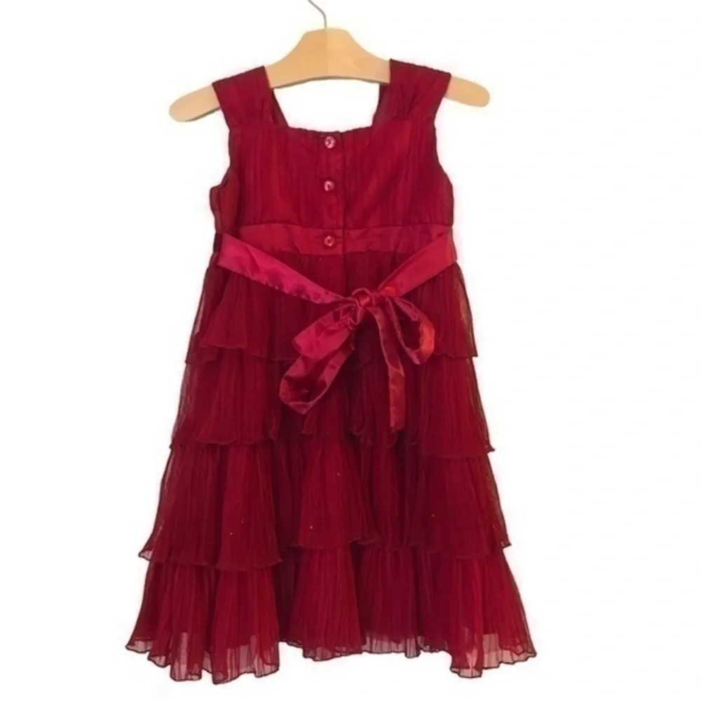 JONA MICHELLE Red Layered Fancy Dress Size 4/5